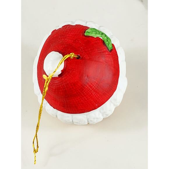 Jasco Christmas Bell Chimer Ornament 2 1/2" Little Something 70s Santa Hat Vtg - Picture 10 of 14